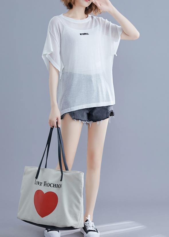 Style embroidery cotton tunic pattern Sewing white tops summer - SooLinen