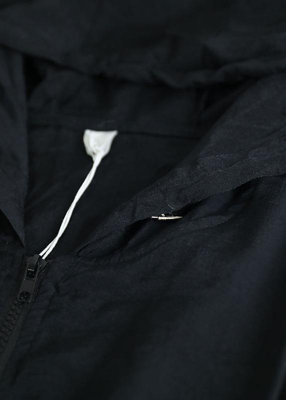 Style hooded drawstring fine clothes For black women coats - SooLinen