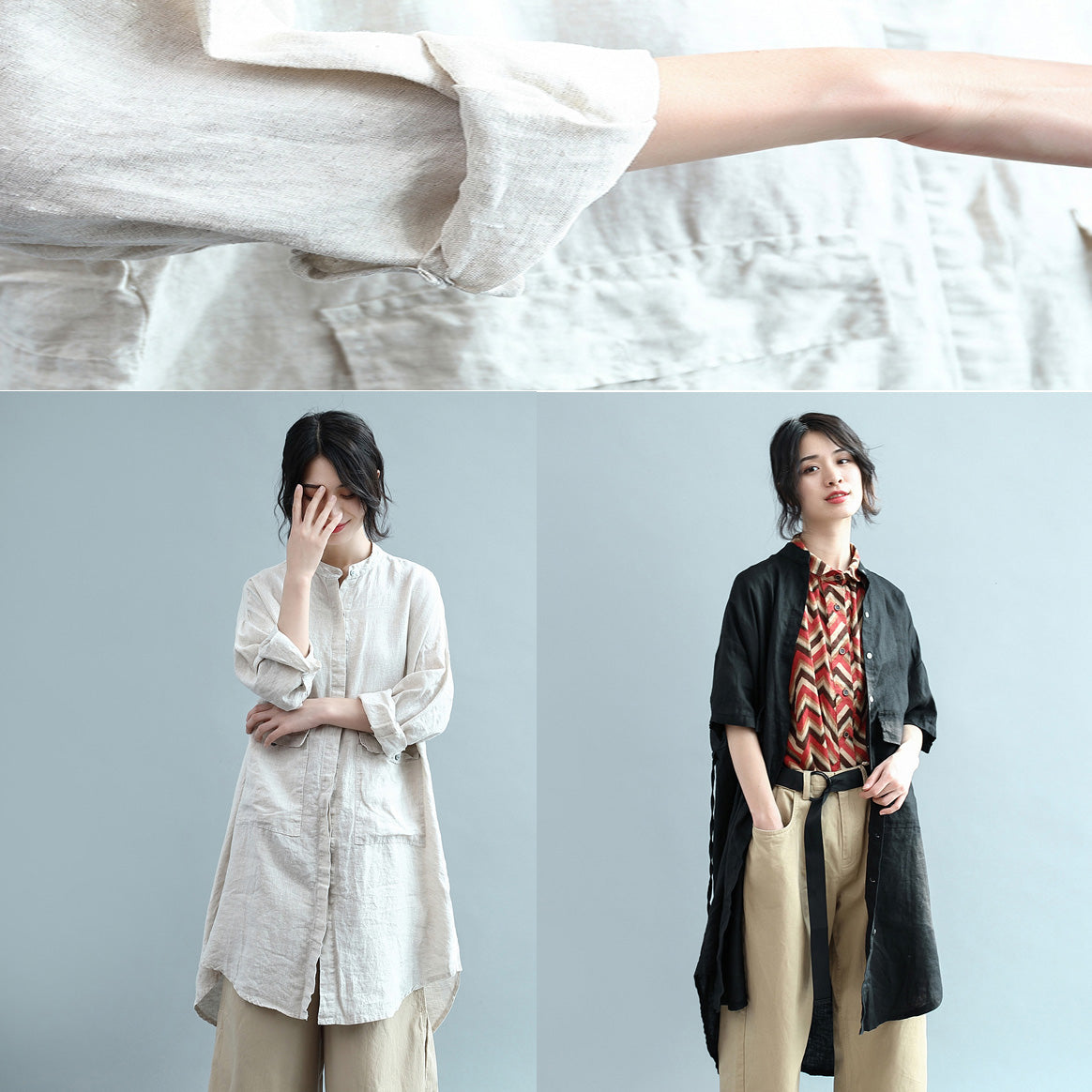 Stil Revers Button Down Baumwolltop Silhouette Lässiger Ausschnitt schwarze Kleider Bluse Sommer