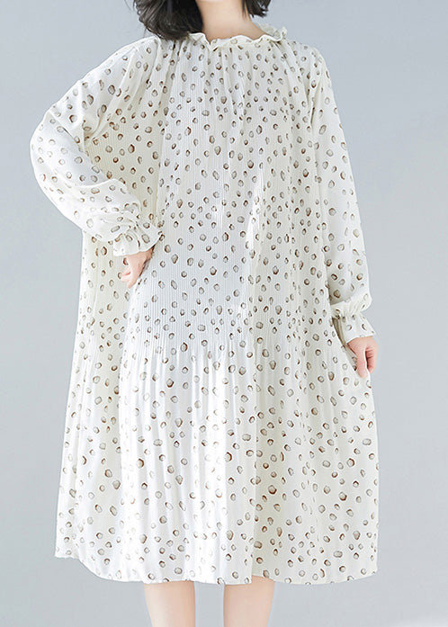 Stil Cinched Chiffon Roben Plus Size Kleiderschränke weiß Plus Size Kleidung Kleid Sommer