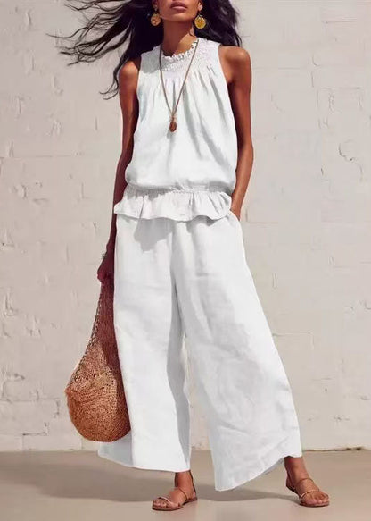 Stylish Baby Blue Cold Shoulder Cotton Two Pieces Set Summer