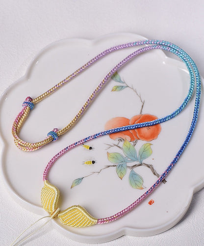 Elegante collar trenzado de ocho hilos de jade negro tejido a mano