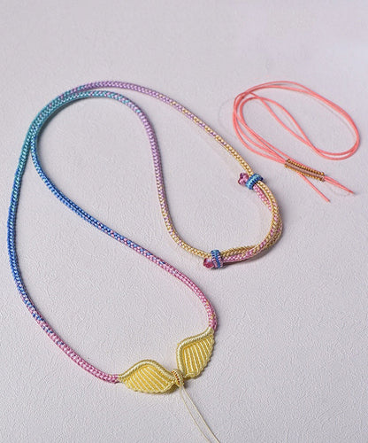 Elegante collar trenzado de ocho hilos de jade negro tejido a mano