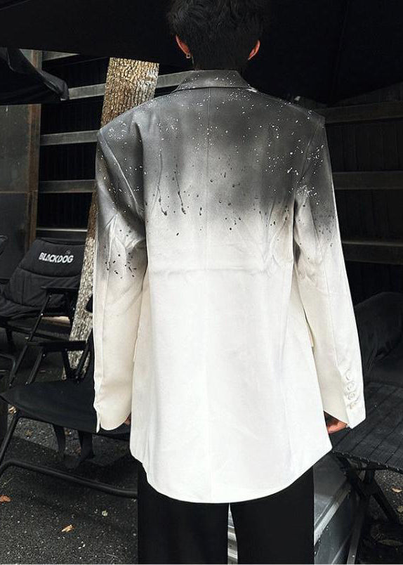 Stylish Black Oversized Tie Dye Cotton Mens Jackets Fall