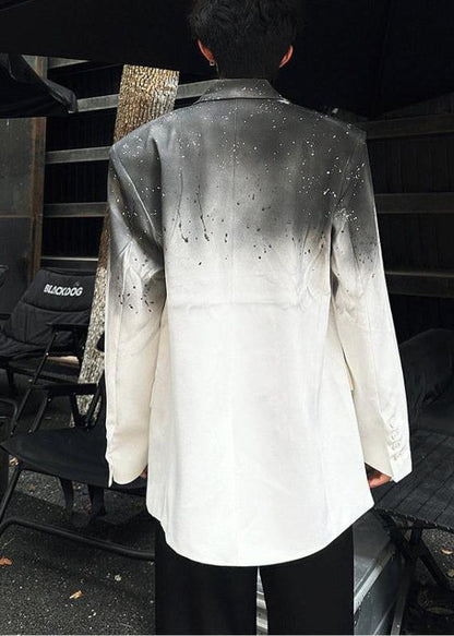 Stylish Black Oversized Tie Dye Cotton Mens Jackets Fall