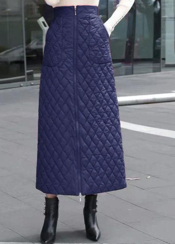 Stilvolle schwarze Reißverschlusstaschen feine Baumwolle gefüllte Röcke Winter