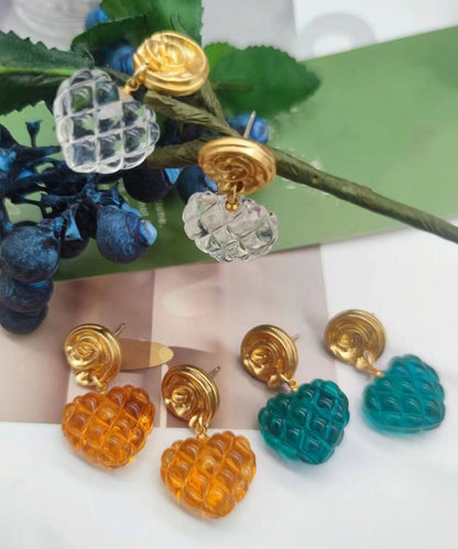 Stilvolle blaue Tropfenohrringe aus Sterlingsilber mit überzogenem Kristall „Love“