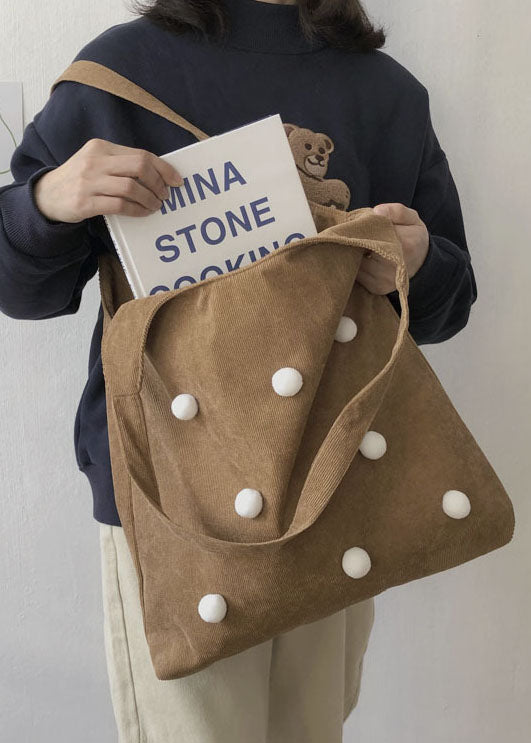 Stilvolle braune Ball Ball Cord Satchel Handtasche