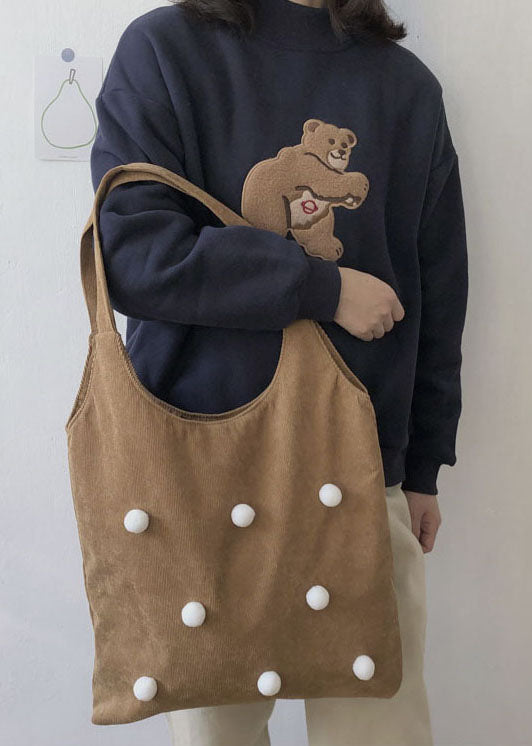 Stilvolle braune Ball Ball Cord Satchel Handtasche