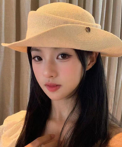 Stylish Elegant Beige Versatile Cloche Hat