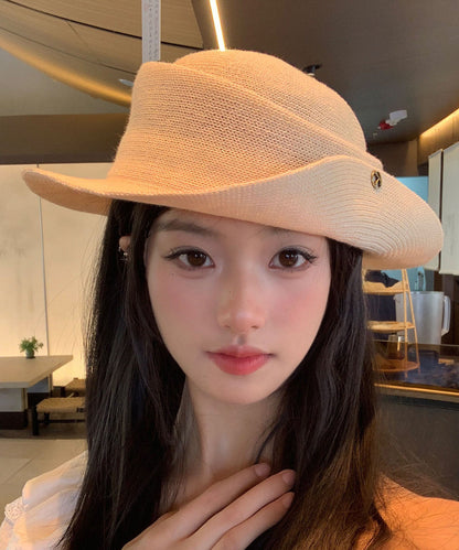 Stylish Elegant Beige Versatile Cloche Hat