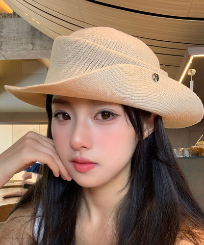 Stylish Elegant Beige Versatile Cloche Hat