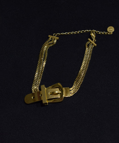 Stylish Gold Stainless Steel Overgild Buckle Bracelet