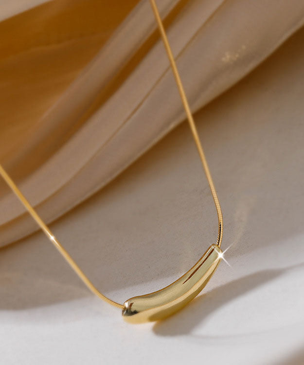 Stilvolle Halskette mit Medaillon aus vergoldetem Auberginen-Edelstahl