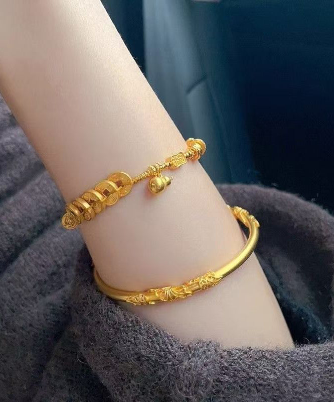 Stylish Gold Sterling Silver Overgild Money Pit Charm Bracelet