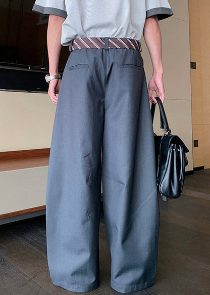 Stylish Khaki Pockets High Waist Spandex Men Pants Summer