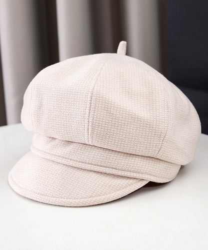 Stylish Khaki Versatile Warm Woolen Beret Hat