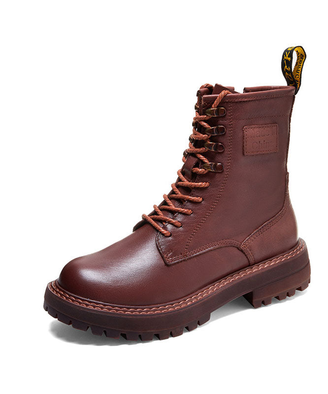 Stilvolle Schnürstiefel mit Reißverschluss aus schwarzem Rindsleder