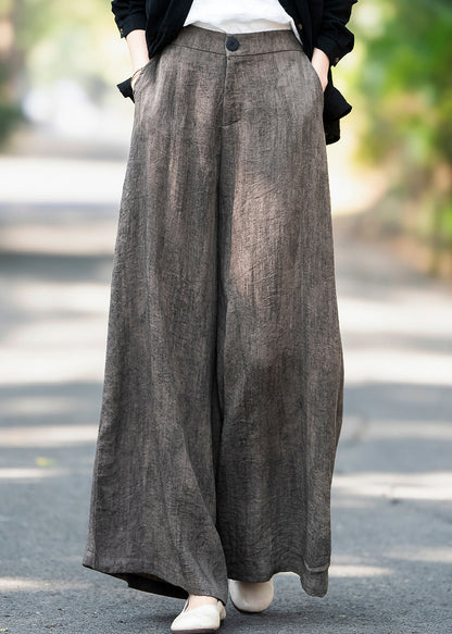 Stylish Oversized Draping Linen Straight Pants Spring