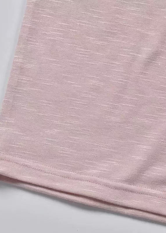 Stylish Pink O-Neck Cotton Tank Tops Summer