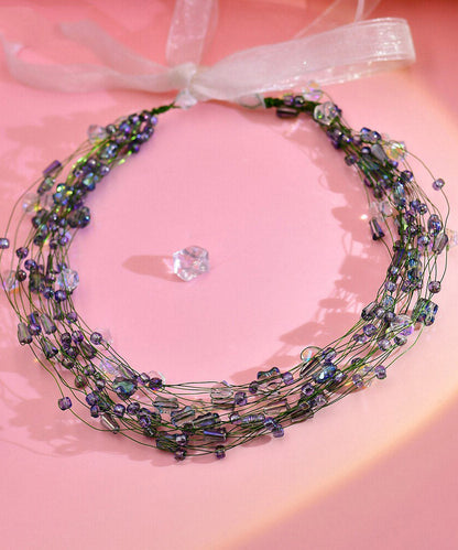 Stylish Purple Weave Crystal HairPiece
