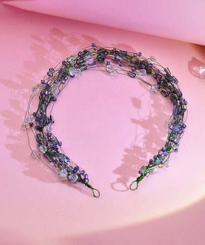 Stylish Purple Weave Crystal HairPiece
