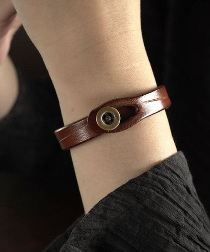Stylish Versatile Faux Leather Unisex Bangles