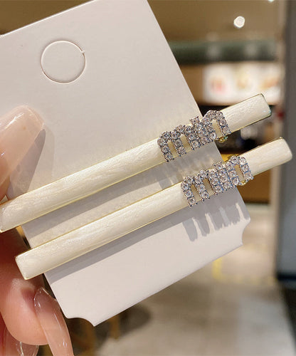 Stylish White Pearl Alloy Pearl Zircon Hairpin