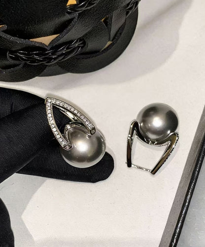 Stylish White Pearl High Quality Zircon Drop Earrings