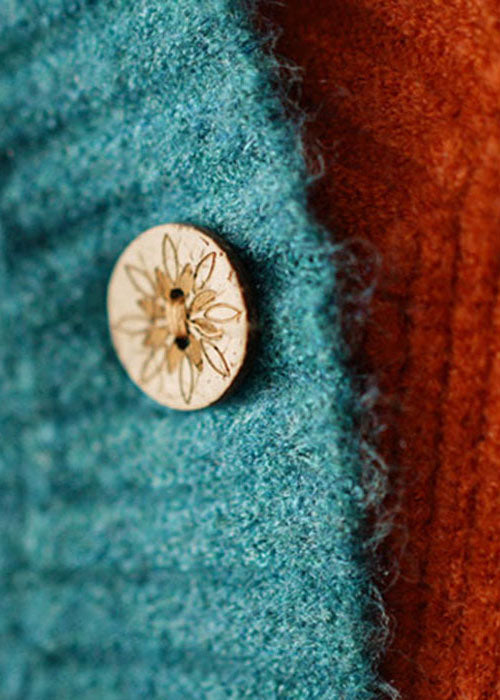 Stilvolle gelbe ärmellose Strandweste aus Patchwork-Strick mit V-Ausschnitt