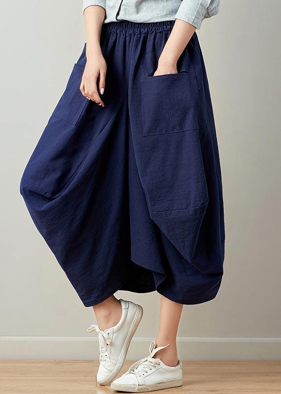 Stylish solid lantern Cotton Linen Skirts Summer - SooLinen