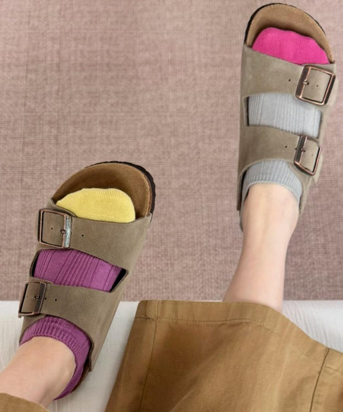 Summer Dopamine Contrasting Breathable Cotton Ankle Socks