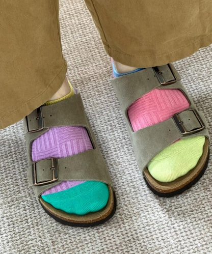 Summer Dopamine Contrasting Breathable Cotton Ankle Socks