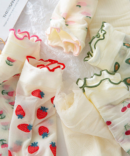 Summer Japanese Cute Style Lace Breathable Mid Calf Socks