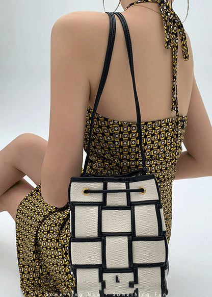 Summer Vacation Style Geometric Print Halter Backless Dress