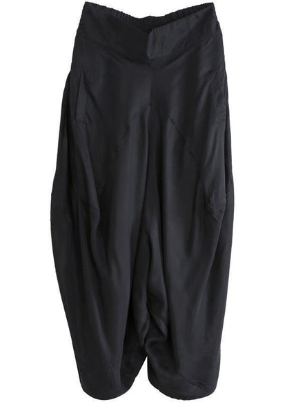 Summer irregular harem pants white color casual pants - SooLinen