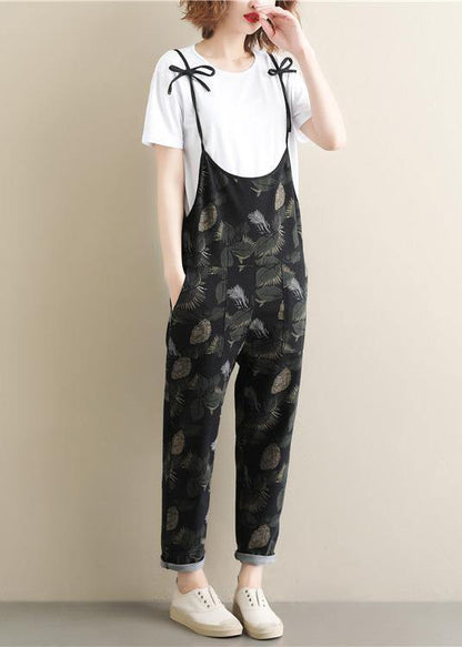 Summer large size loose thin strap pants knit casual pants long pants - SooLinen