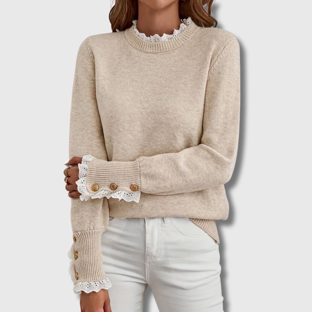 Pullover mit Spitzendetails
