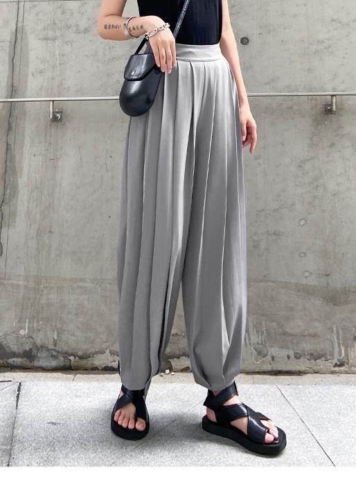 Thin large size casual Harlan bloomers women high waist radish wide leg pants - SooLinen