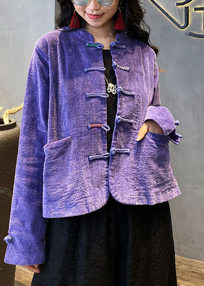 2022 rot taste O-Neck taschen Cord Mäntel Frühling