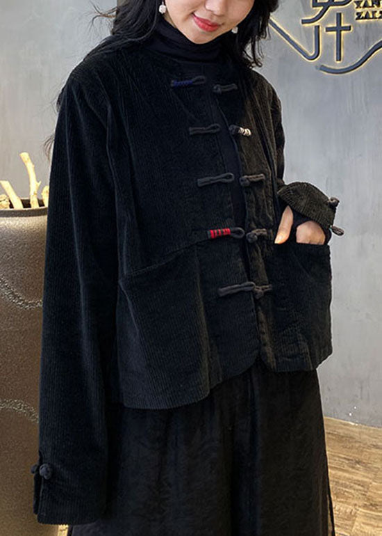 2022 rot taste O-Neck taschen Cord Mäntel Frühling