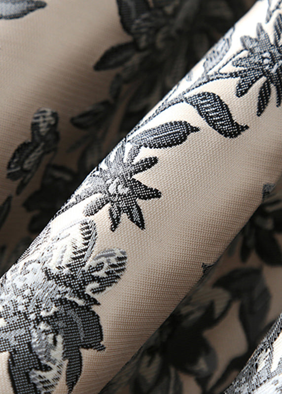 Unique – Ärmelloses Kleid mit Reißverschluss und Print in Apricot