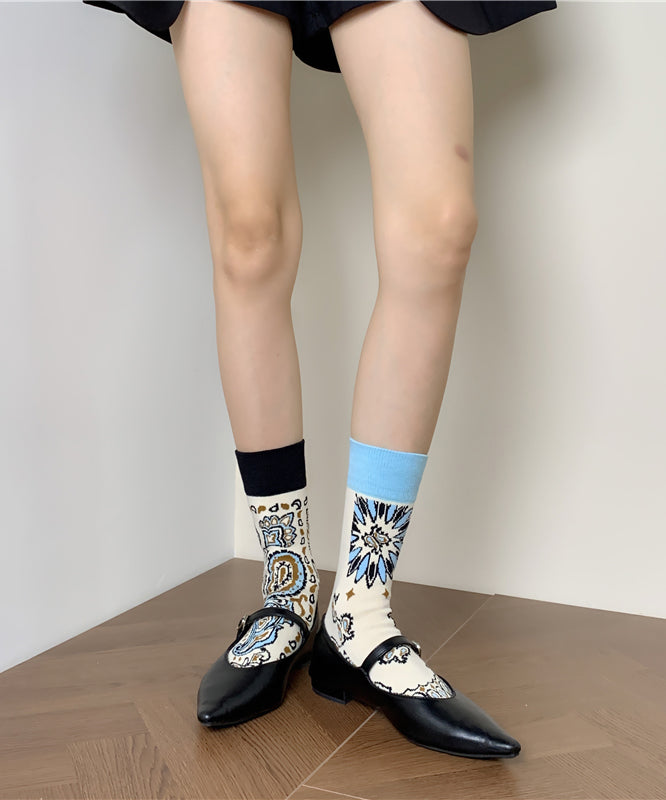 Calcetines deportivos de algodón jacquard asimétricos únicos