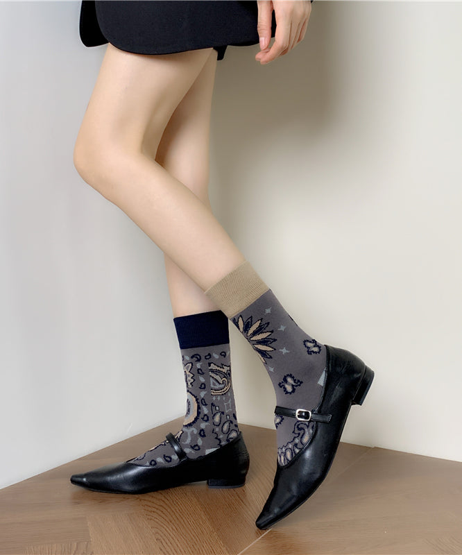 Calcetines deportivos de algodón jacquard asimétricos únicos