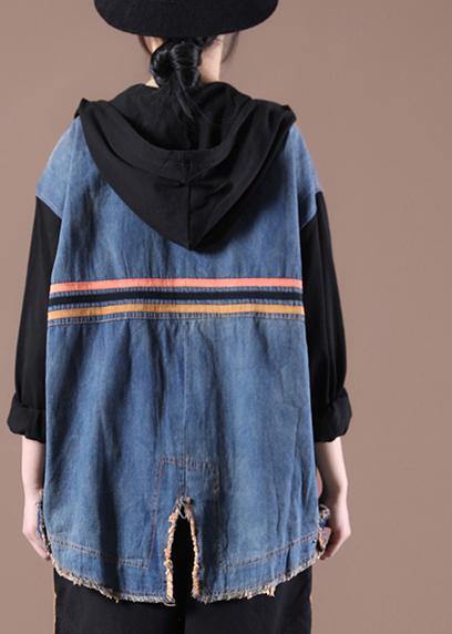 Unique Asymmetrical Design Fine Spring For Woman Black Coat - SooLinen