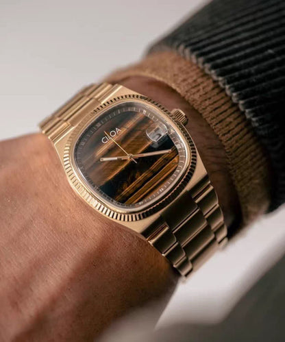 Unique Coffee Stainless Steel Mechanical Men Watches