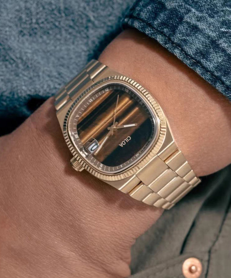 Unique Coffee Stainless Steel Mechanical Men Watches
