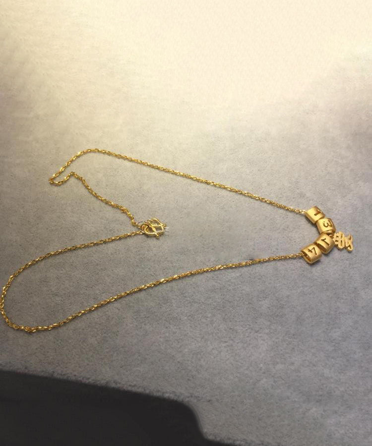 Einzigartige Halskette mit Ziffernanhänger aus Gold-Sterlingsilberlegierung „One's Whole Life Love“