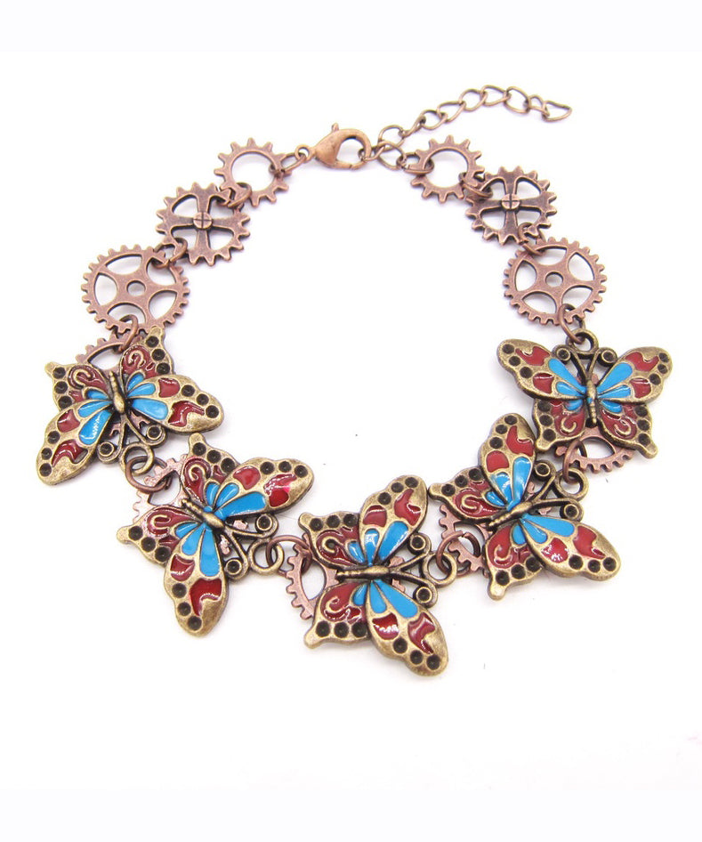 Gargantilla única con mariposa azul