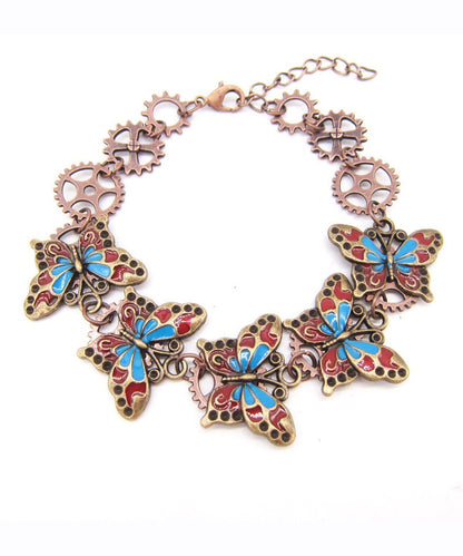 Gargantilla única con mariposa azul